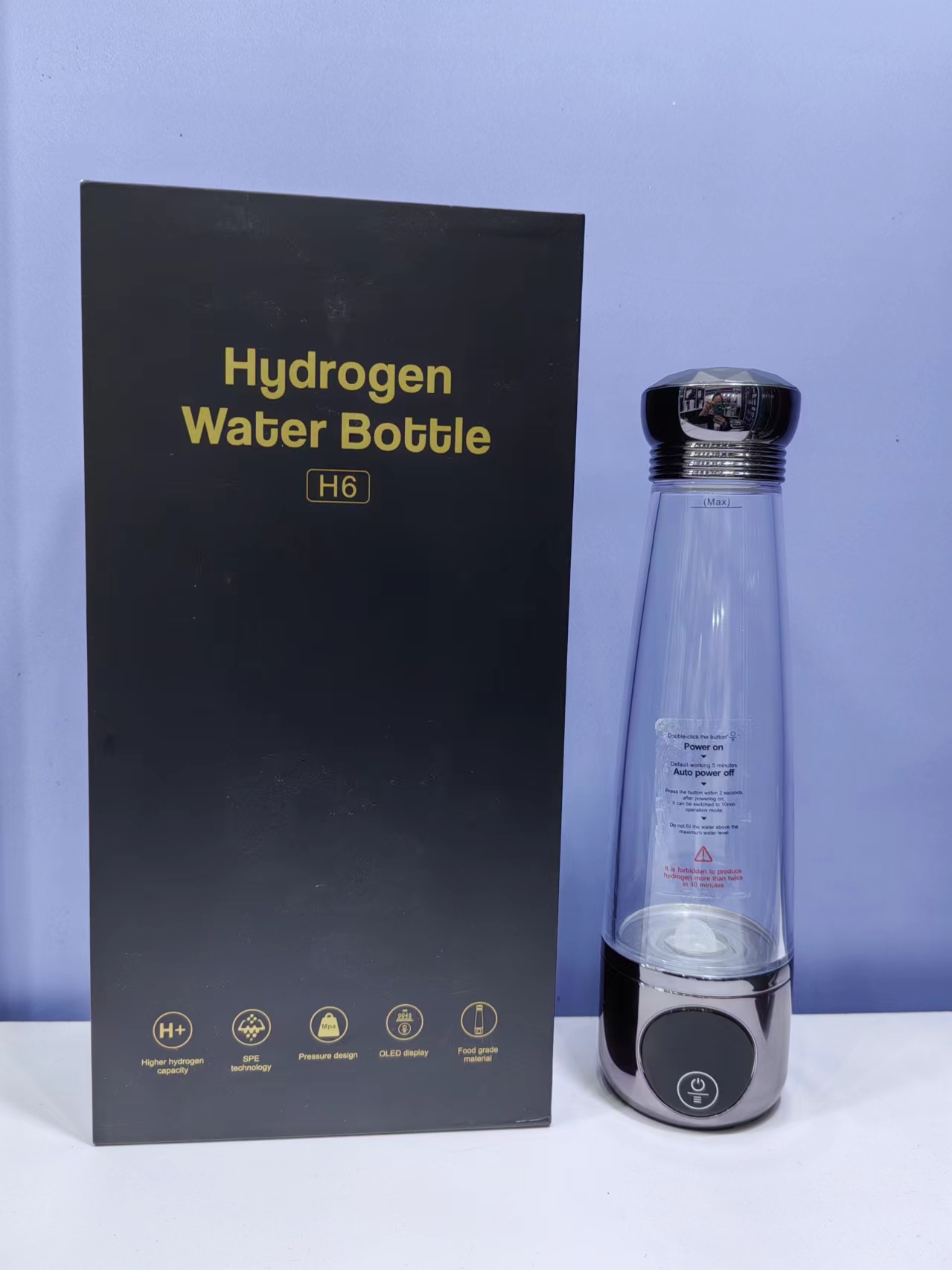 Hydrogen Therapy Machine Manufacturer & Wellness Equipment OEM Supplier | Youborui | Hydrogen water bottle-H6