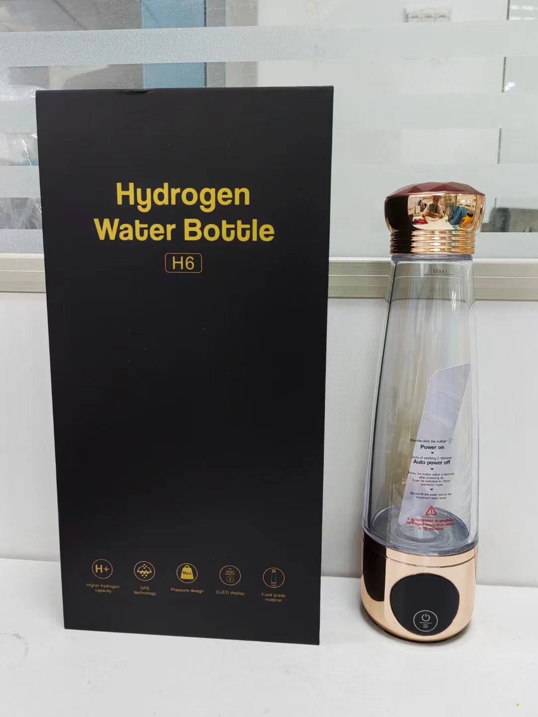 Hydrogen Therapy Machine Manufacturer & Wellness Equipment OEM Supplier | Youborui | Hydrogen water bottle-H6