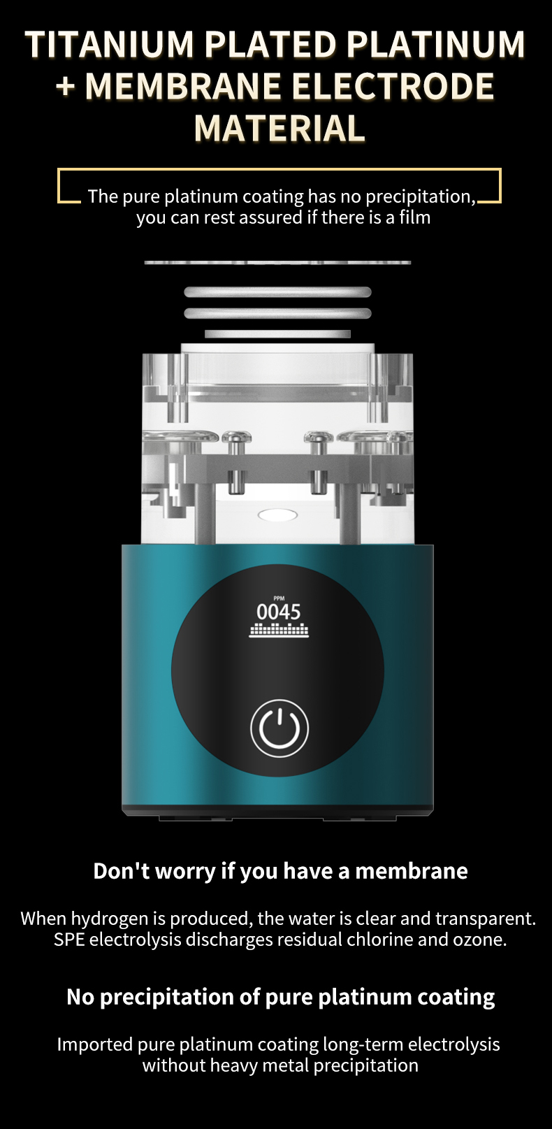 Hydrogen Therapy Machine Manufacturer & Wellness Equipment OEM Supplier | Youborui | Hydrogen water bottle-H8
