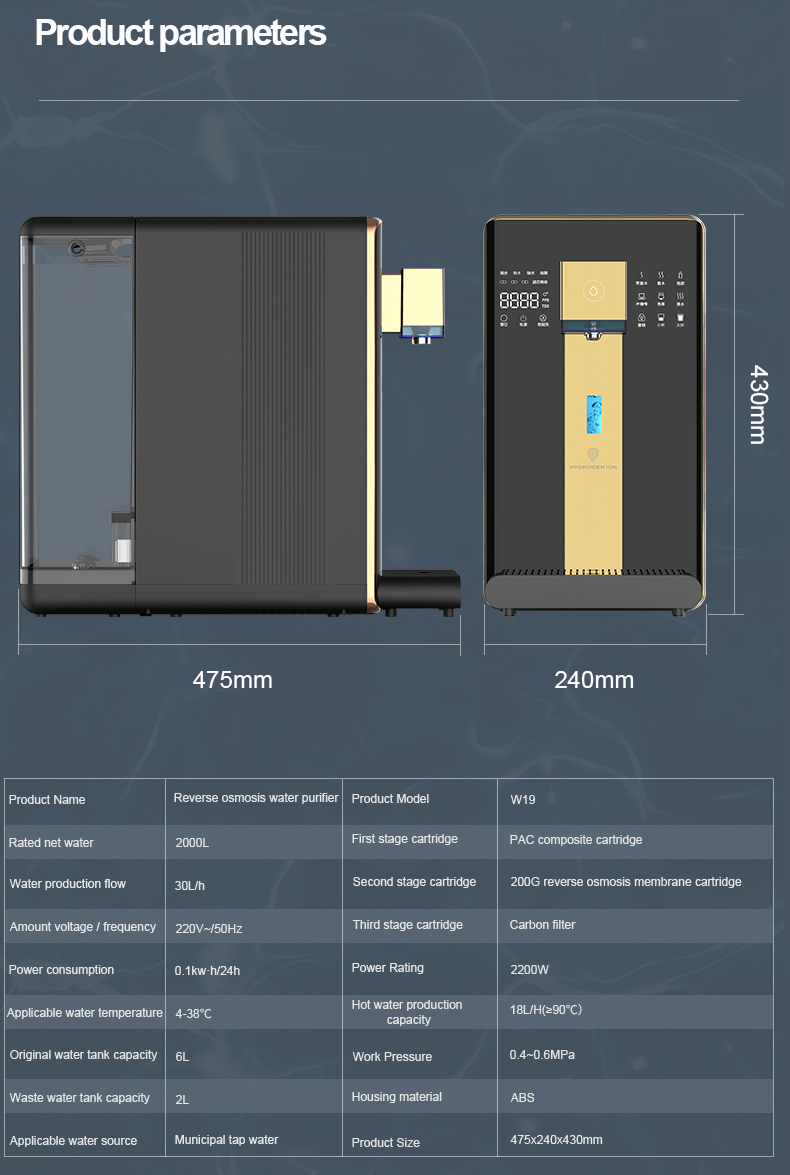 `Youborui | Hydrogen Health & Terahertz Wellness Equipment Manufacturer` | Hydrogen-rich Water Dispenser W19Pro