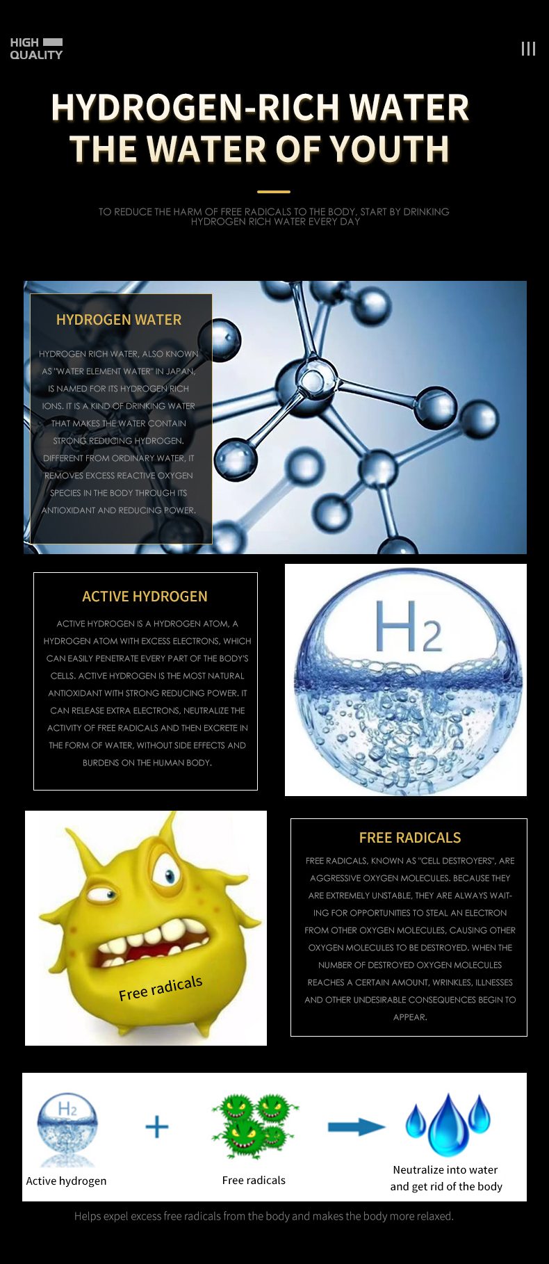 Hydrogen Therapy Machine Manufacturer & Wellness Equipment OEM Supplier | Youborui | Hydrogen water bottle-H6
