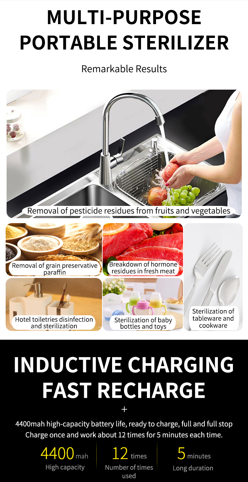 Hydrogen Therapy Machine Manufacturer & Wellness Equipment OEM Supplier | Youborui | Fruit and Vegetable Sanitiser-C5