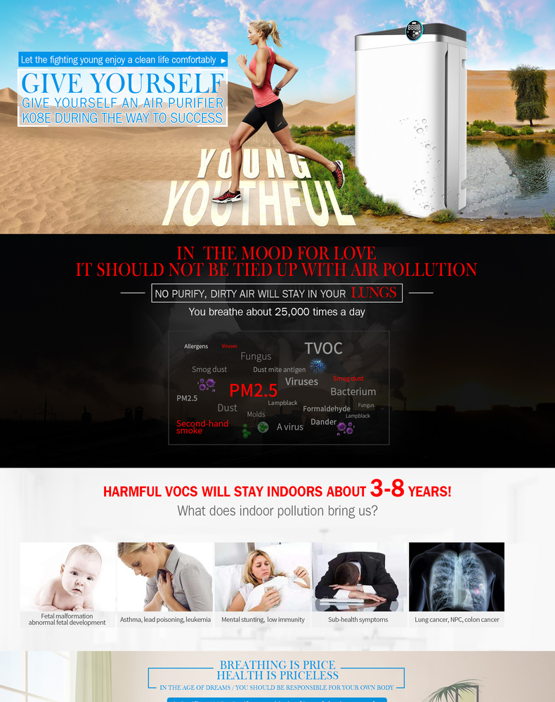 Youborui | K08E Air Purifier for Home and Office