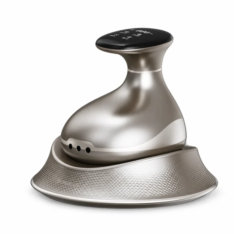 P75 portable multifunctional massager on white background