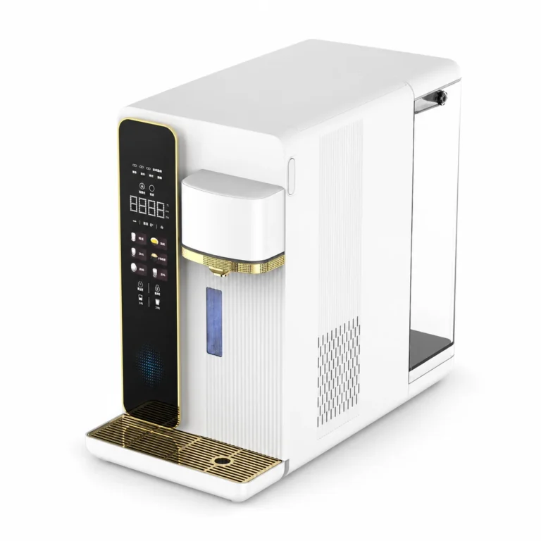 W25 countertop hydrogen water purifier dispenser on white background